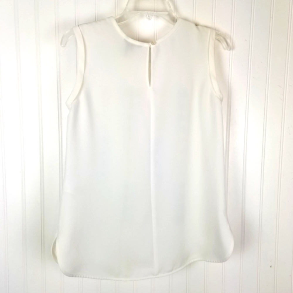 Nic+Zoe Womens Sleeveless Top Blouse Size XS Embroidered Geometric Design Cream - Picture 6 of 8